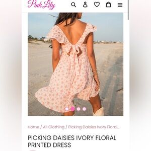 Pink Lily Picking Daisies Dress